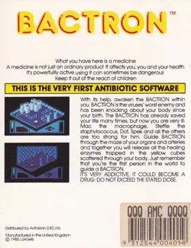 Bactron (F) (1986) box cover back